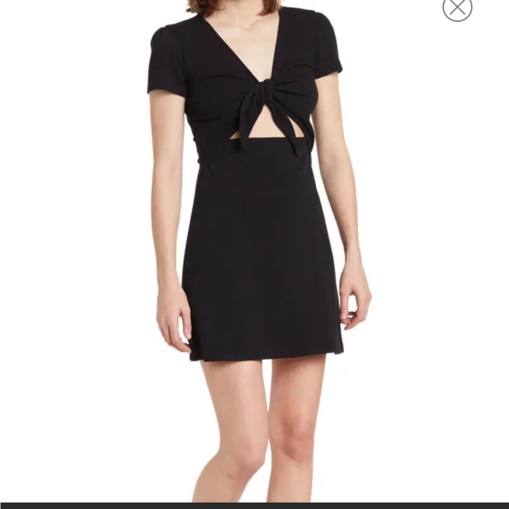 Abound black open front dress